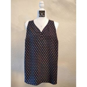 Sleeveless Button-Front Blouse (Accessories Not Included)
